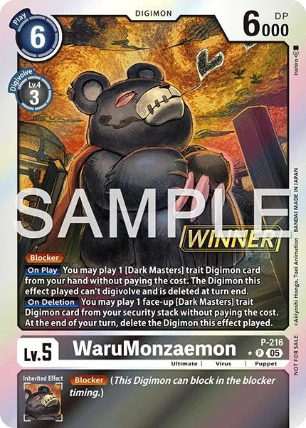 WaruMonzaemon &mdash; Digimon Card Game card