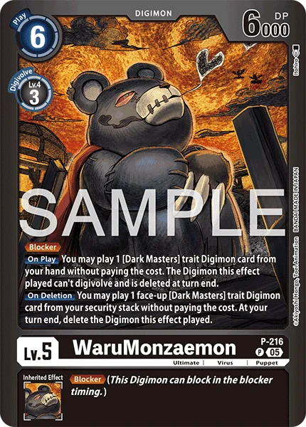 WaruMonzaemon &mdash; Digimon Card Game card