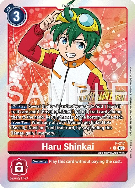 Haru Shinkai &mdash; Digimon Card Game card