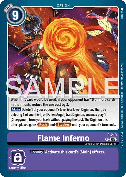 Flame Inferno &mdash; Digimon Card Game card