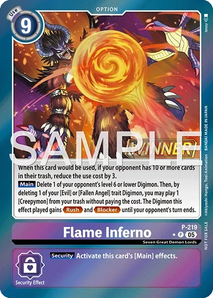 Flame Inferno &mdash; Digimon Card Game card