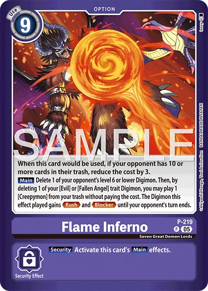 Flame Inferno &mdash; Digimon Card Game card