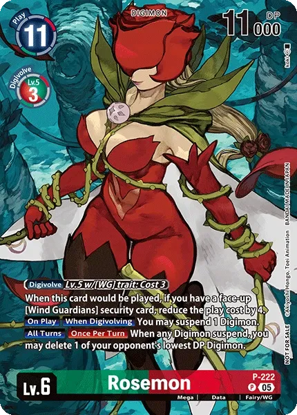 Rosemon &mdash; Digimon Card Game card