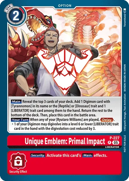 Unique Emblem: Primal Impact &mdash; Digimon Card Game card