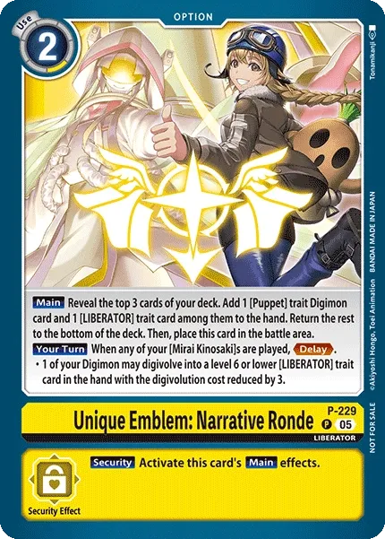 Unique Emblem: Narrative Ronde &mdash; Digimon Card Game card