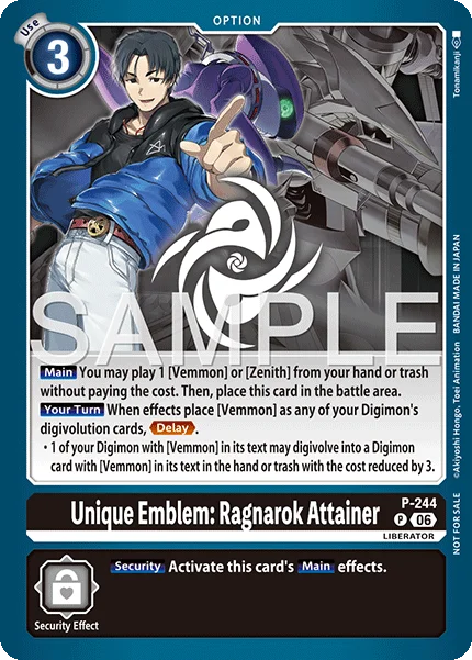 Unique Emblem: Ragnarok Attainer &mdash; Digimon Card Game card