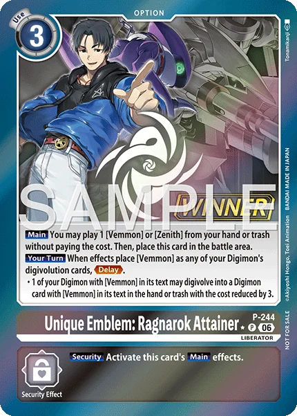 Unique Emblem: Ragnarok Attainer &mdash; Digimon Card Game card
