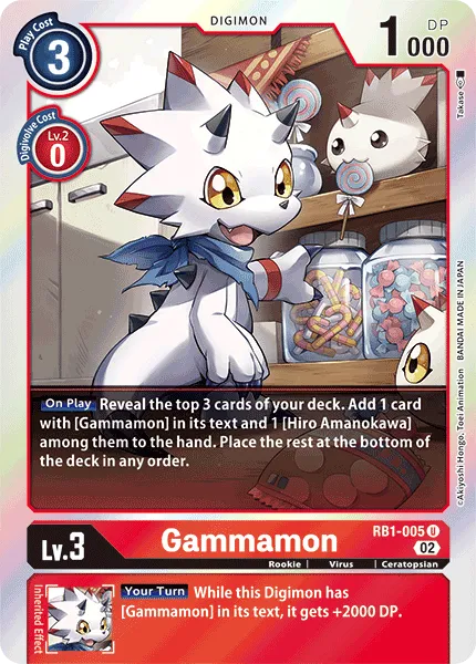 Gammamon &mdash; Digimon Card Game card
