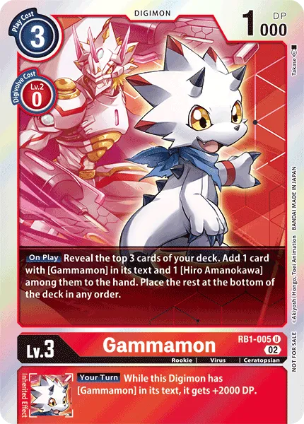 Gammamon &mdash; Digimon Card Game card