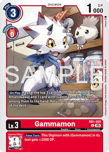 Gammamon &mdash; Digimon Card Game card