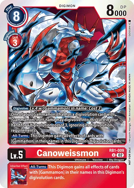 Canoweissmon &mdash; Digimon Card Game card