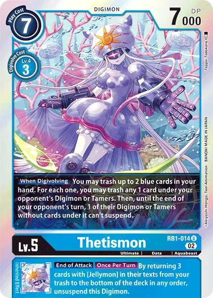 Thetismon &mdash; Digimon Card Game card