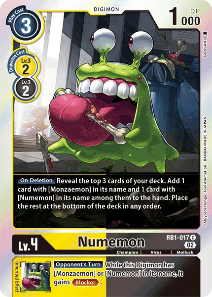 Numemon &mdash; Digimon Card Game card