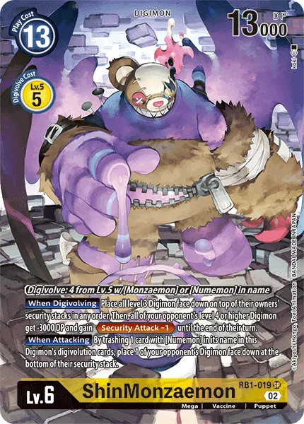 ShinMonzaemon &mdash; Digimon Card Game card