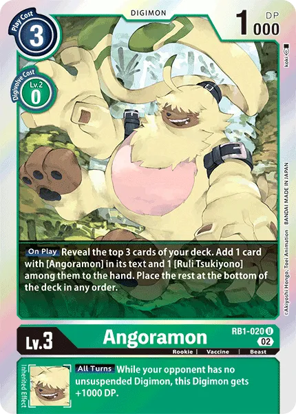 Angoramon &mdash; Digimon Card Game card