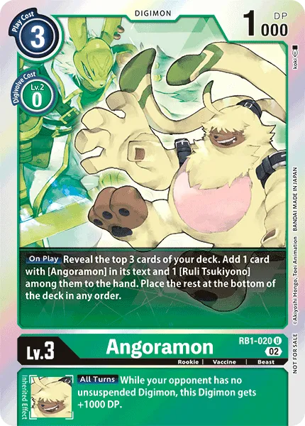 Angoramon &mdash; Digimon Card Game card