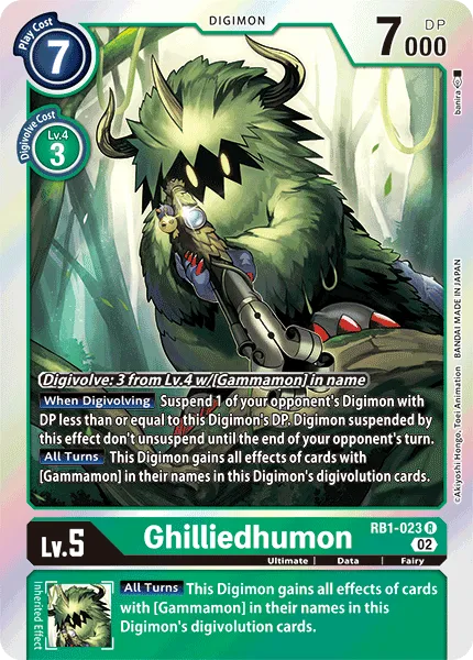 Ghilliedhumon &mdash; Digimon Card Game card