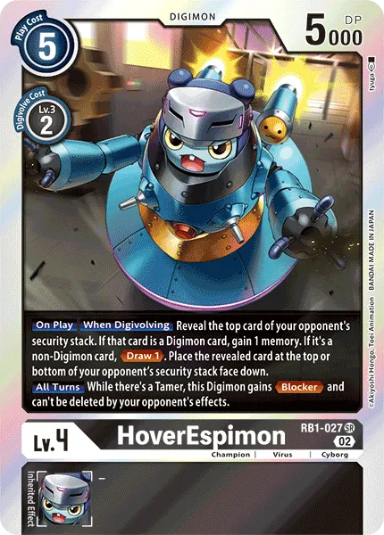 HoverEspimon &mdash; Digimon Card Game card