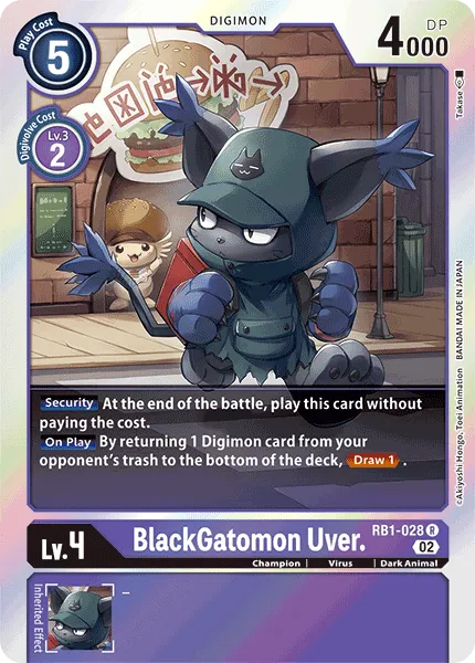 BlackGatomon Uver. &mdash; Digimon Card Game card