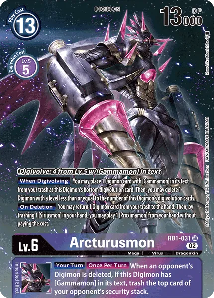Arcturusmon &mdash; Digimon Card Game card
