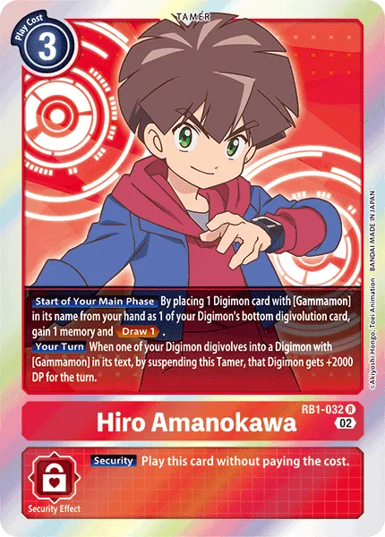 Hiro Amanokawa &mdash; Digimon Card Game card