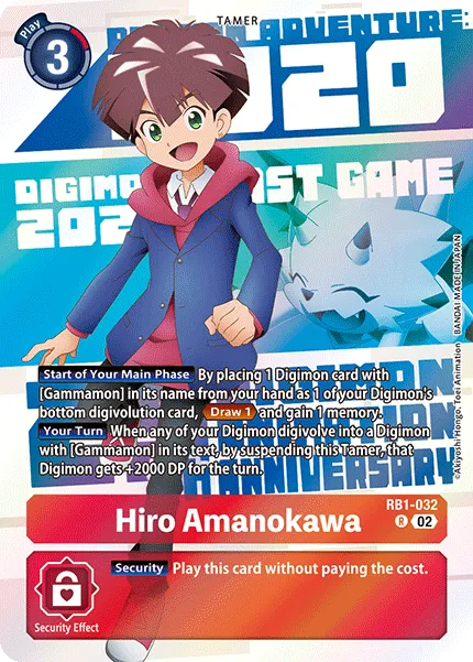 Hiro Amanokawa &mdash; Digimon Card Game card