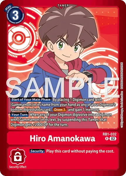 Hiro Amanokawa &mdash; Digimon Card Game card