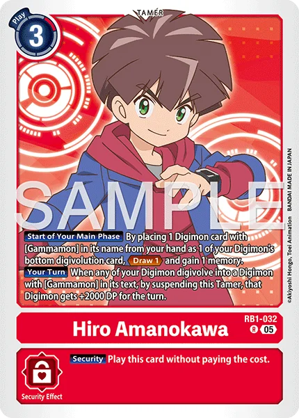 Hiro Amanokawa &mdash; Digimon Card Game card