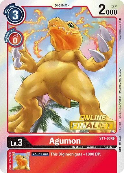 Agumon &mdash; Digimon Card Game card