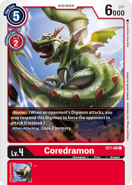 Coredramon &mdash; Digimon Card Game card