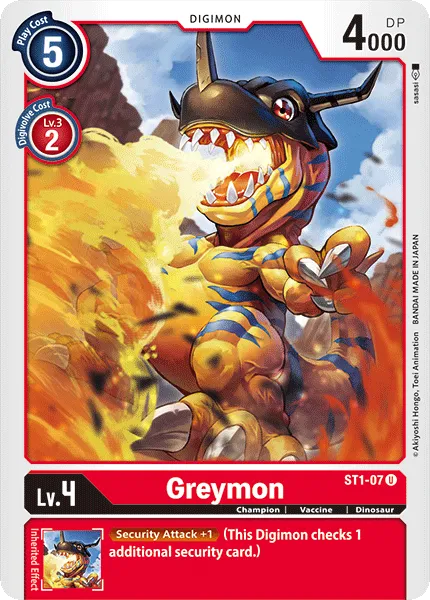 Greymon &mdash; Digimon Card Game card