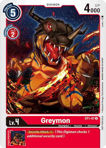 Greymon &mdash; Digimon Card Game card