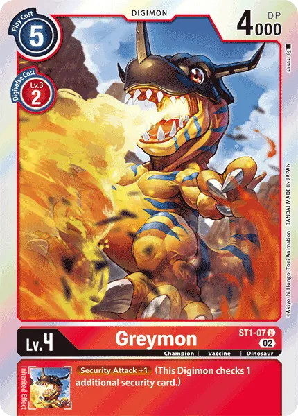 Greymon &mdash; Digimon Card Game card