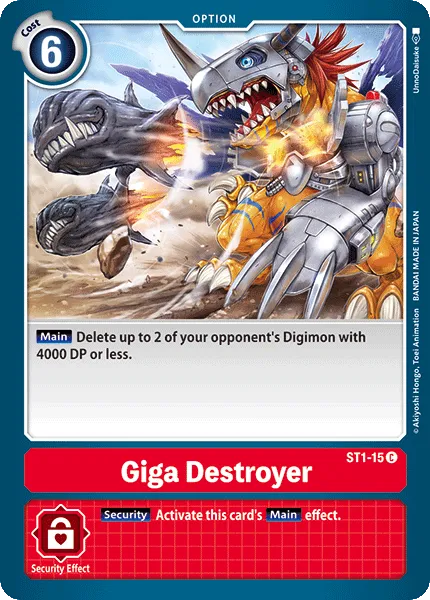 Giga Destroyer &mdash; Digimon Card Game card