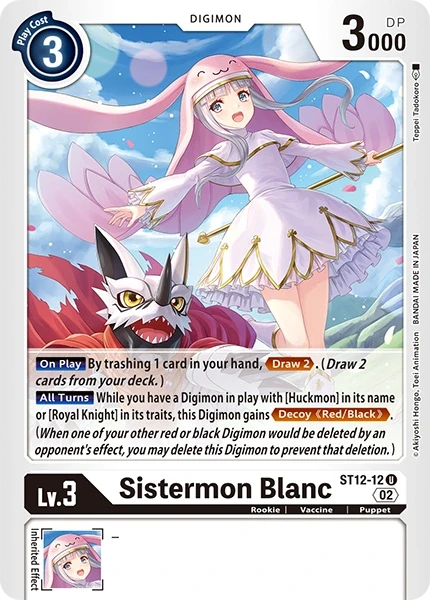 Sistermon Blanc &mdash; Digimon Card Game card