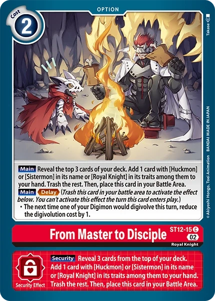 From Master to Disciple &mdash; Digimon Card Game card