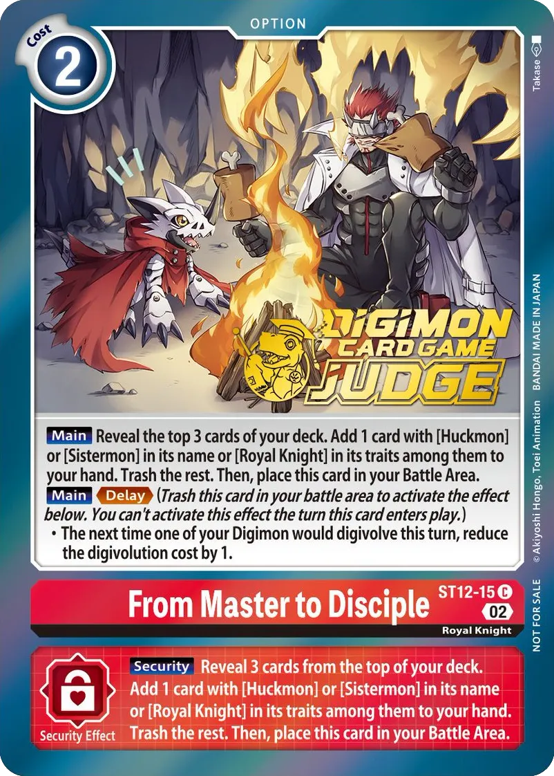 From Master to Disciple &mdash; Digimon Card Game card