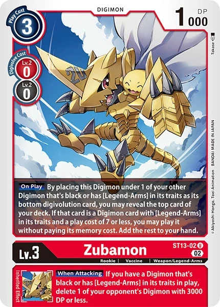 Zubamon &mdash; Digimon Card Game card