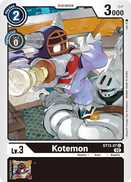 Kotemon &mdash; Digimon Card Game card
