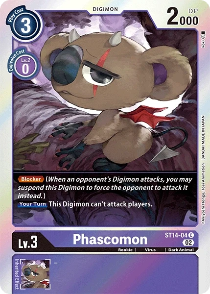 Phascomon &mdash; Digimon Card Game card
