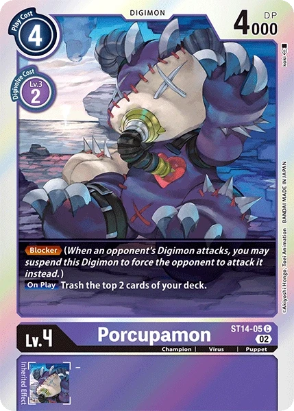 Porcupamon &mdash; Digimon Card Game card