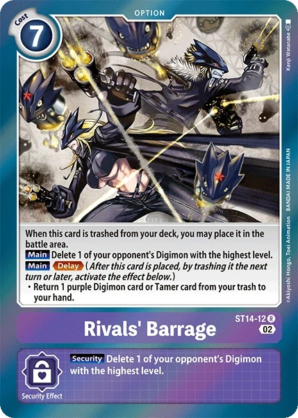 Rivals' Barrage &mdash; Digimon Card Game card