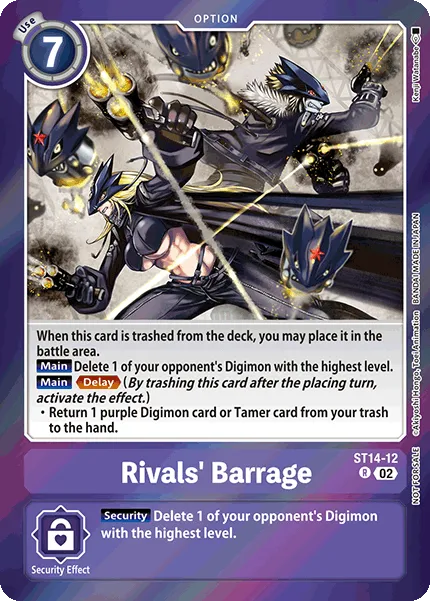Rivals' Barrage &mdash; Digimon Card Game card