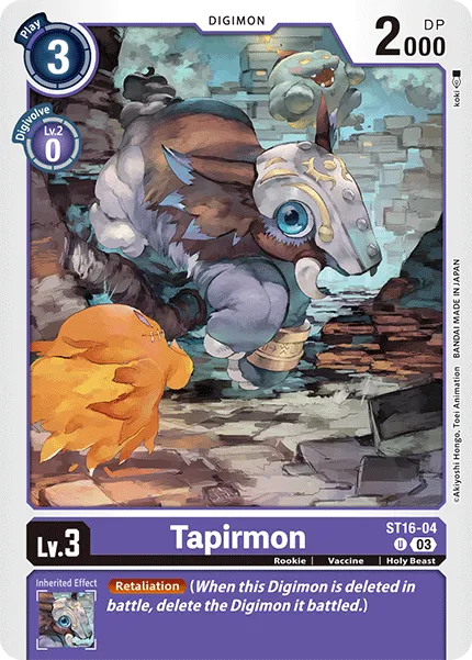 Tapirmon &mdash; Digimon Card Game card