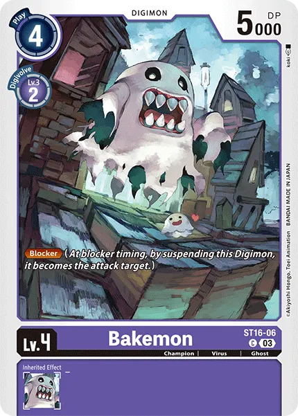 Bakemon &mdash; Digimon Card Game card