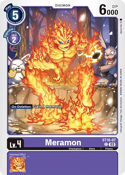 Meramon &mdash; Digimon Card Game card