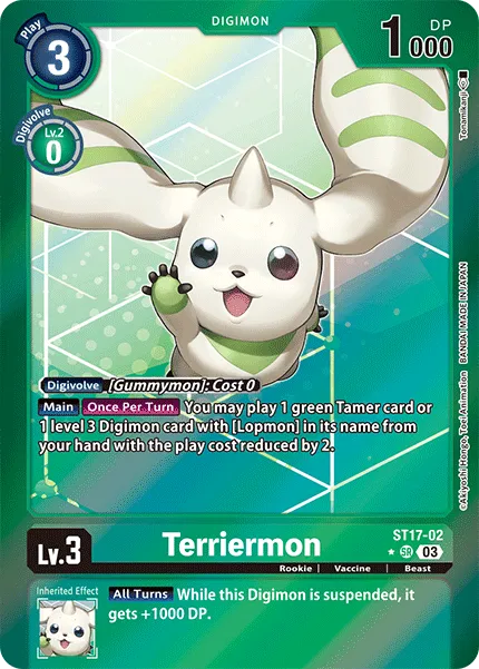 Terriermon &mdash; Digimon Card Game card