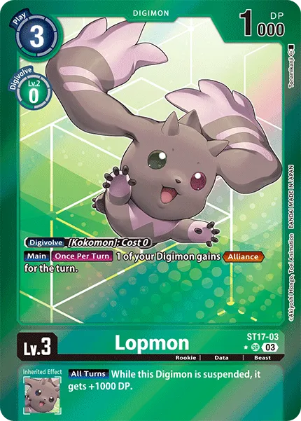 Lopmon &mdash; Digimon Card Game card