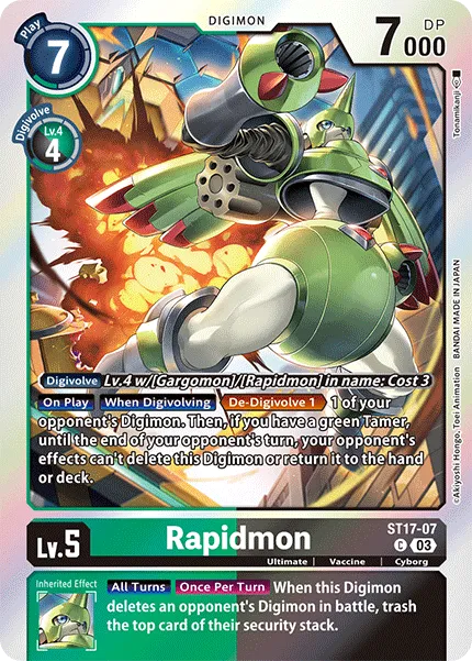 Rapidmon &mdash; Digimon Card Game card