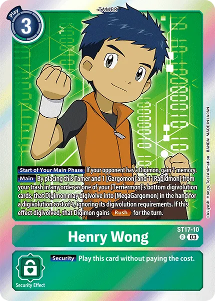 Henry Wong &mdash; Digimon Card Game card
